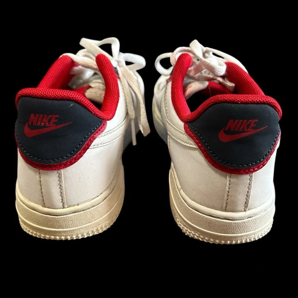 Nike Air Force 1 Low Kids Size 3Y‎ White Red Navy BV1085-101 Sneakers